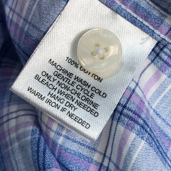 UNTUCKit Shirt Men's 3XLC Blue Bonneville Plaid Regular Fit Pocket Cotton NEW - Picture 11 of 13